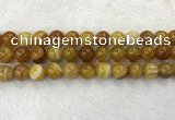 CAA1855 15.5 inches 14mm round banded agate gemstone beads