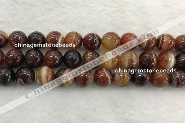 CAA1865 15.5 inches 14mm round banded agate gemstone beads