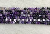 CAA1870 15.5 inches 4mm round banded agate gemstone beads