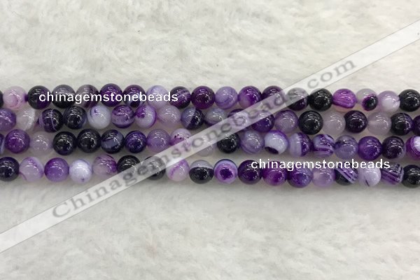 CAA1871 15.5 inches 6mm round banded agate gemstone beads