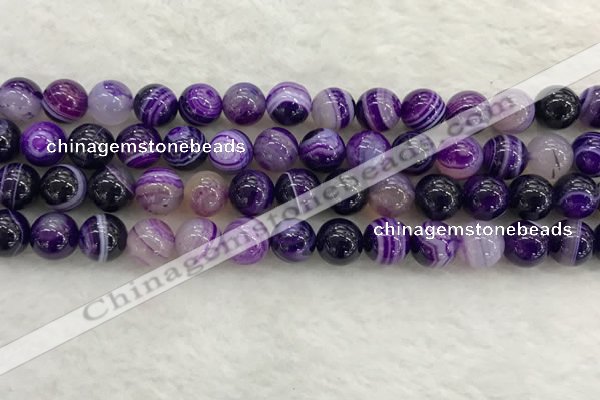 CAA1873 15.5 inches 10mm round banded agate gemstone beads