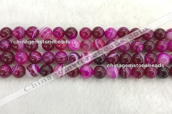 CAA1883 15.5 inches 10mm round banded agate gemstone beads