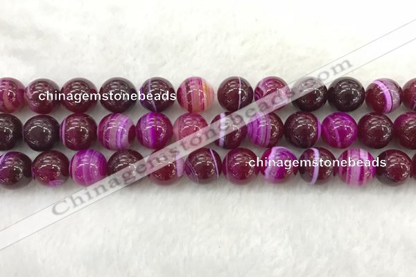 CAA1884 15.5 inches 12mm round banded agate gemstone beads