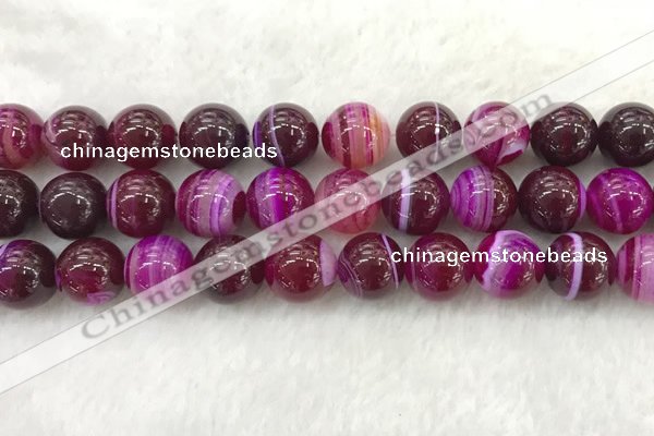 CAA1886 15.5 inches 16mm round banded agate gemstone beads