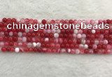 CAA1890 15.5 inches 4mm round banded agate gemstone beads