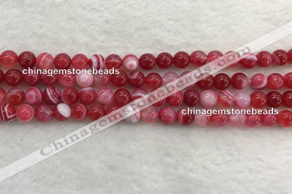 CAA1892 15.5 inches 8mm round banded agate gemstone beads