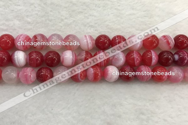 CAA1894 15.5 inches 12mm round banded agate gemstone beads