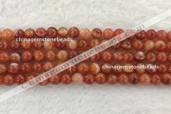 CAA1902 15.5 inches 8mm round banded agate gemstone beads