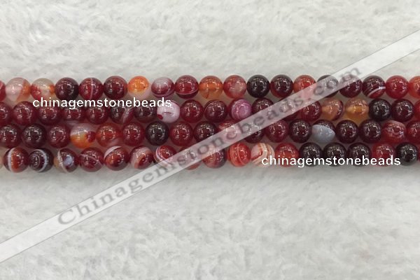 CAA1921 15.5 inches 6mm round banded agate gemstone beads