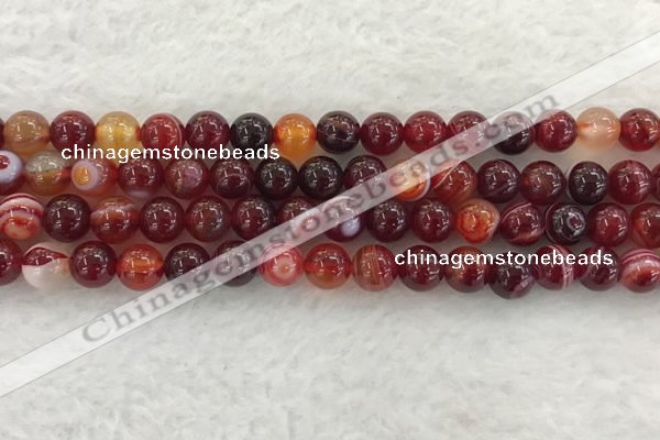 CAA1922 15.5 inches 8mm round banded agate gemstone beads