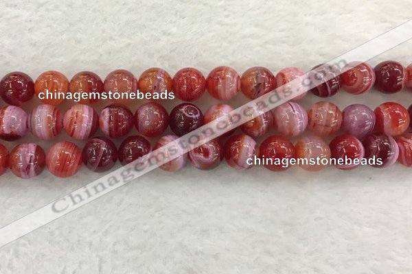 CAA1924 15.5 inches 12mm round banded agate gemstone beads