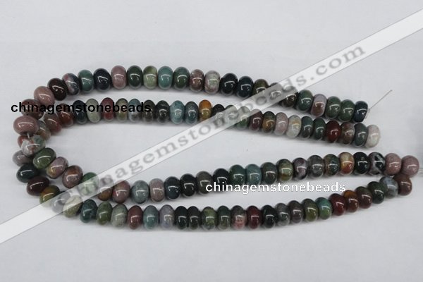 CAA194 15.5 inches 8*12mm rondelle indian agate beads wholesale