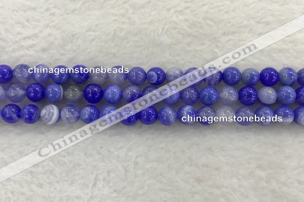 CAA1942 15.5 inches 8mm round banded agate gemstone beads