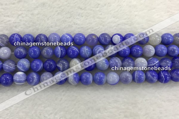 CAA1943 15.5 inches 10mm round banded agate gemstone beads