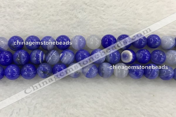 CAA1945 15.5 inches 14mm round banded agate gemstone beads