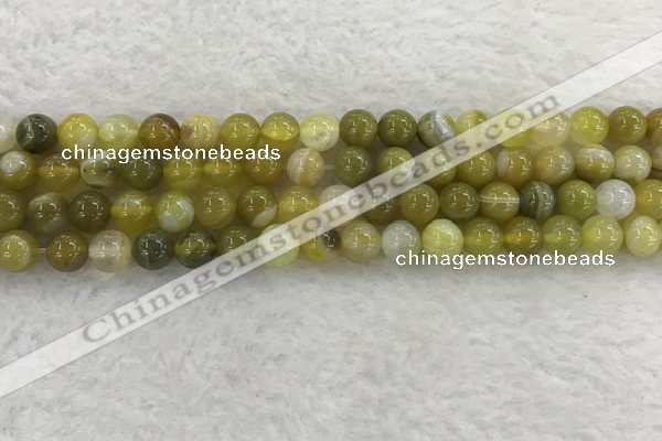 CAA1952 15.5 inches 8mm round banded agate gemstone beads