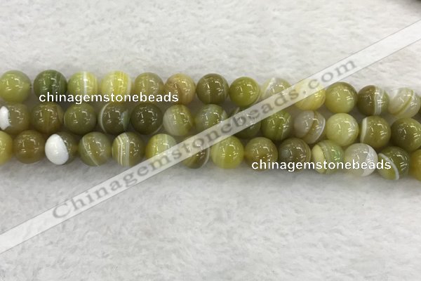 CAA1954 15.5 inches 12mm round banded agate gemstone beads