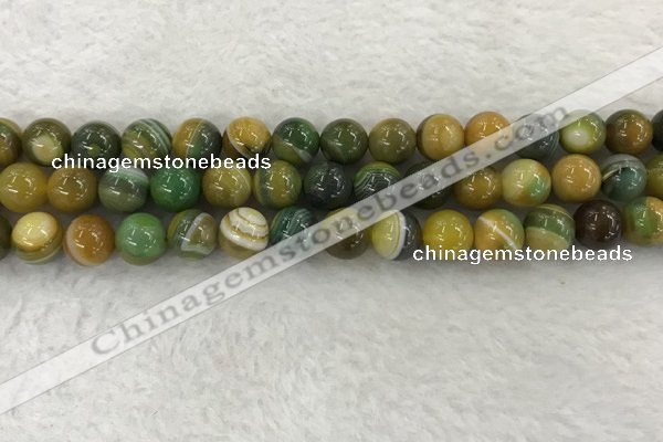 CAA1963 15.5 inches 10mm round banded agate gemstone beads