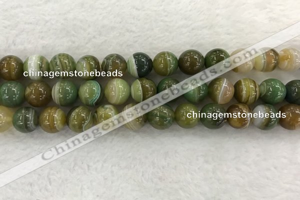 CAA1975 15.5 inches 14mm round banded agate gemstone beads