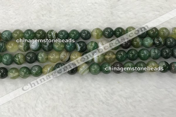 CAA1982 15.5 inches 8mm round banded agate gemstone beads