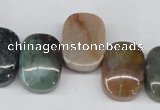 CAA199 Top-drilled 15*20mm oval indian agate beads wholesale