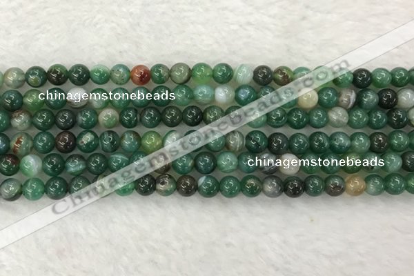 CAA1991 15.5 inches 6mm round banded agate gemstone beads