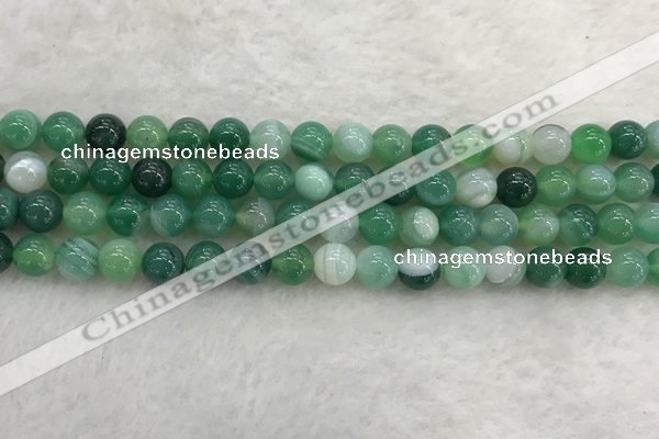 CAA2002 15.5 inches 8mm round banded agate gemstone beads