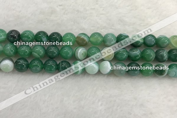 CAA2003 15.5 inches 10mm round banded agate gemstone beads