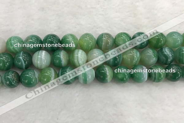 CAA2005 15.5 inches 14mm round banded agate gemstone beads