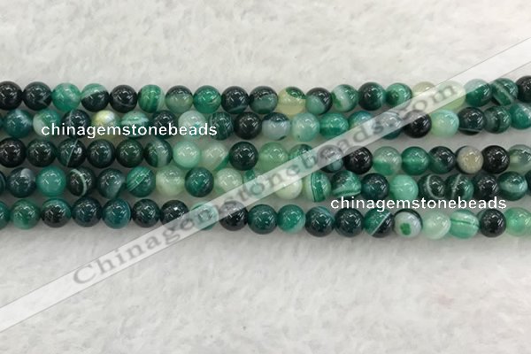 CAA2011 15.5 inches 6mm round banded agate gemstone beads