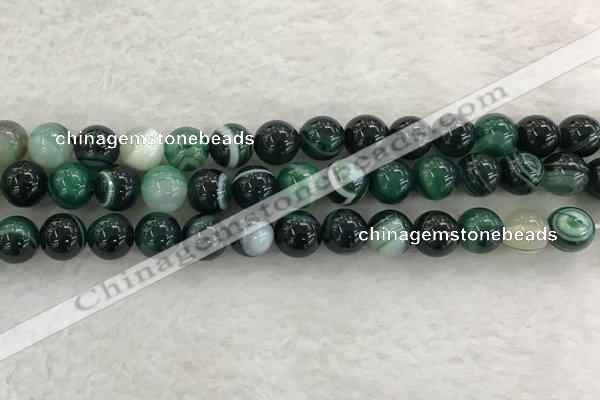 CAA2013 15.5 inches 10mm round banded agate gemstone beads