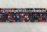 CAA2040 15.5 inches 4mm round banded agate gemstone beads