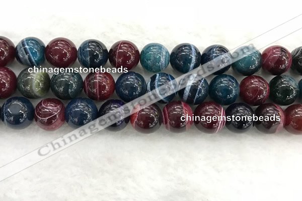 CAA2046 15.5 inches 16mm round banded agate gemstone beads