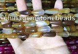 CAA2051 15.5 inches 8*20mm teardrop agate beads wholesale