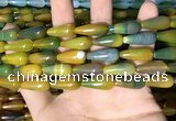 CAA2052 15.5 inches 8*20mm teardrop agate beads wholesale