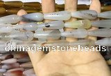 CAA2061 15.5 inches 10*30mm teardrop agate beads wholesale