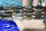 CAA2064 15.5 inches 10*30mm teardrop agate beads wholesale