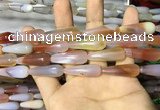 CAA2065 15.5 inches 10*30mm teardrop agate beads wholesale