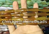 CAA2066 15.5 inches 10*30mm teardrop agate beads wholesale