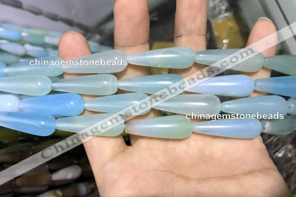 CAA2075 15.5 inches 10*30mm teardrop agate beads wholesale