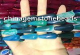 CAA2078 15.5 inches 10*30mm teardrop agate beads wholesale