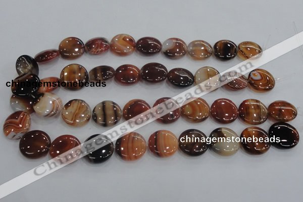 CAA209 15.5 inches 20mm flat round madagascar agate beads