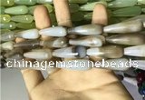 CAA2092 15.5 inches 10*30mm faceted teardrop agate beads