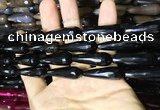 CAA2094 15.5 inches 10*30mm faceted teardrop agate beads