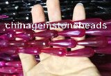 CAA2098 15.5 inches 10*30mm faceted teardrop agate beads