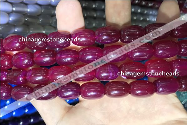 CAA2117 15.5 inches 10*14mm drum agate beads wholesale