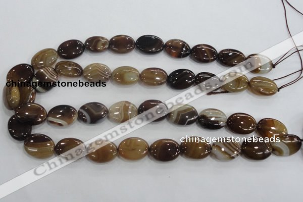 CAA212 15.5 inches 15*20mm oval madagascar agate beads