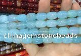 CAA2121 15.5 inches 10*14mm drum agate beads wholesale