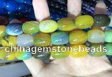 CAA2133 15.5 inches 13*18mm drum agate beads wholesale