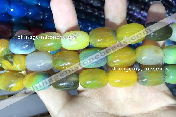 CAA2133 15.5 inches 13*18mm drum agate beads wholesale